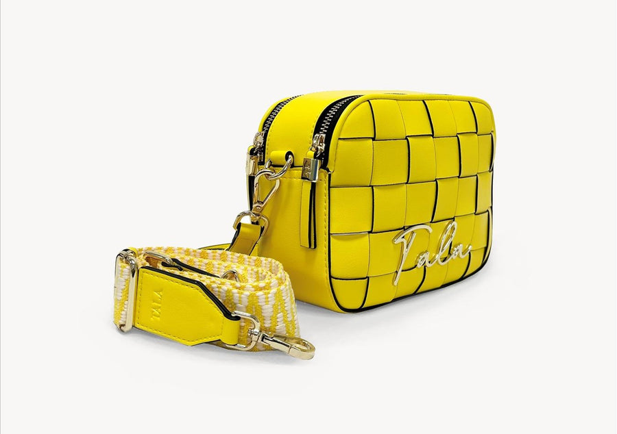 Georgia Yellow Woven Camera Bag